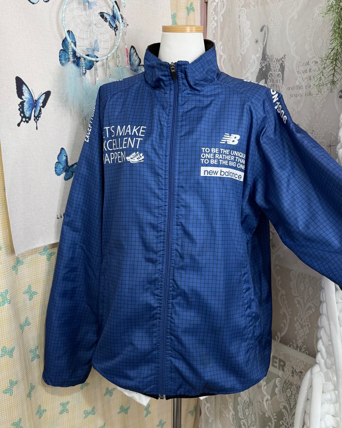 뉴발란스 코발트 블루 웜업 바람막이 자켓 상품이미지7