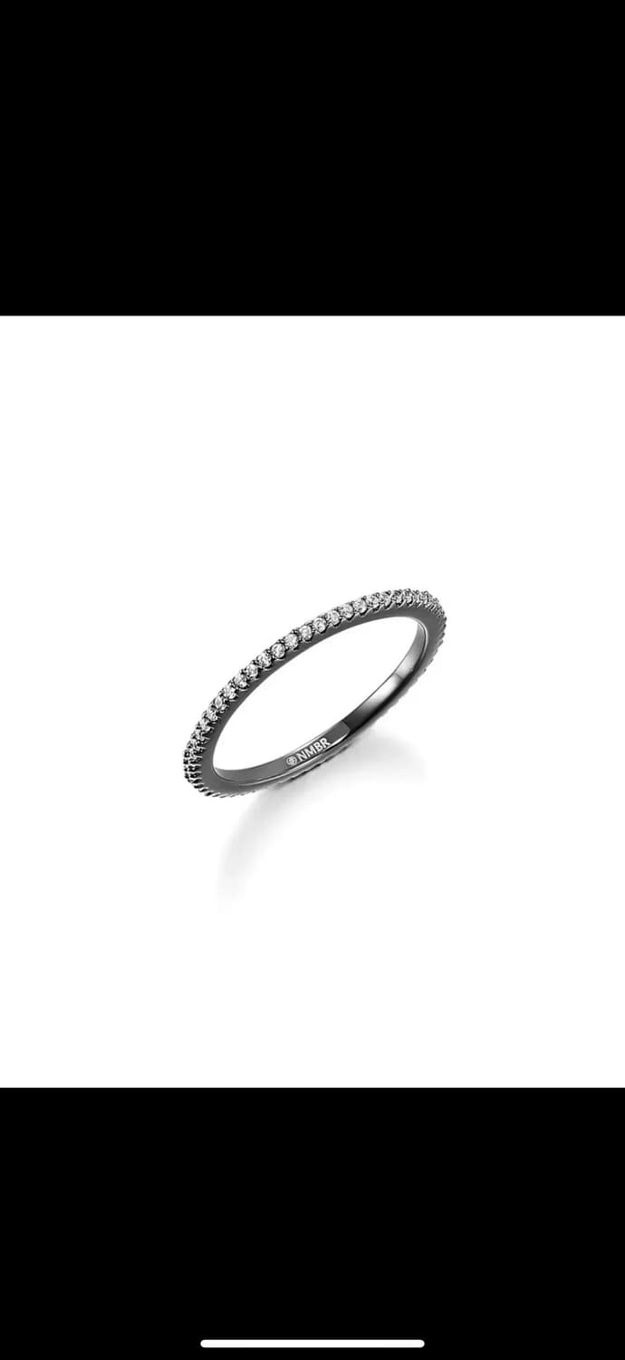 Numbering #3512 pave sleek band black 9호 상품이미지1