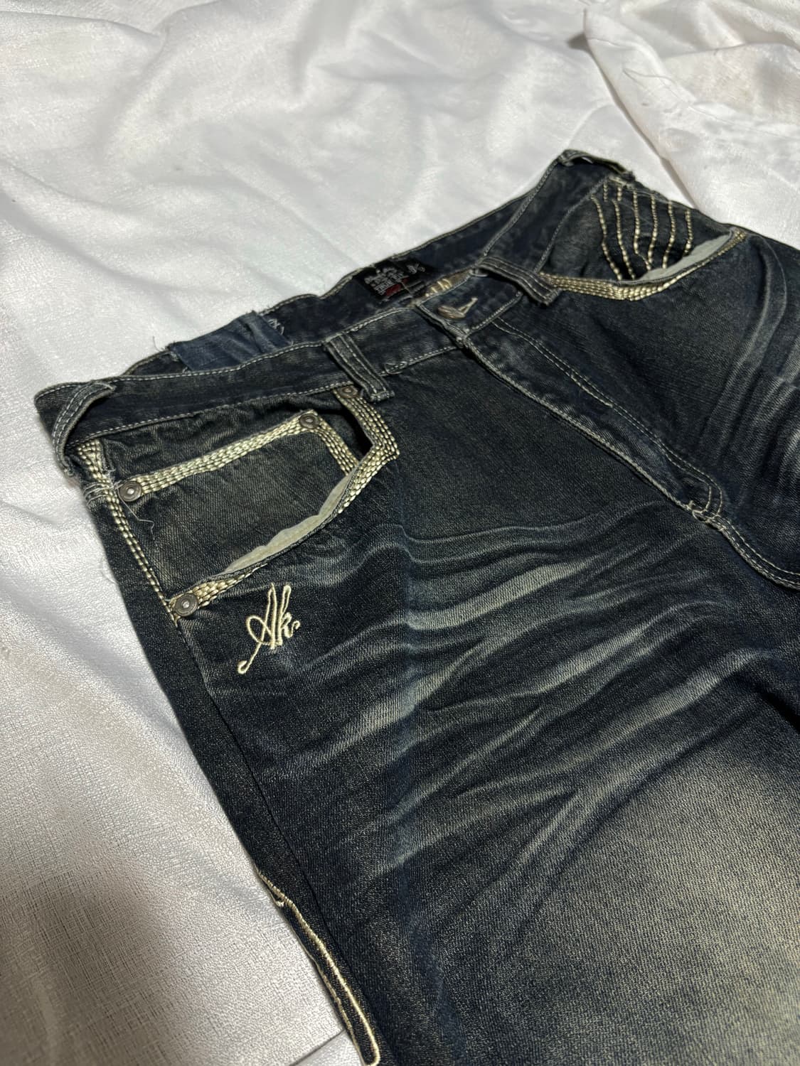 “Unknown” Oriental Stitch Detail baggy p 상품이미지9