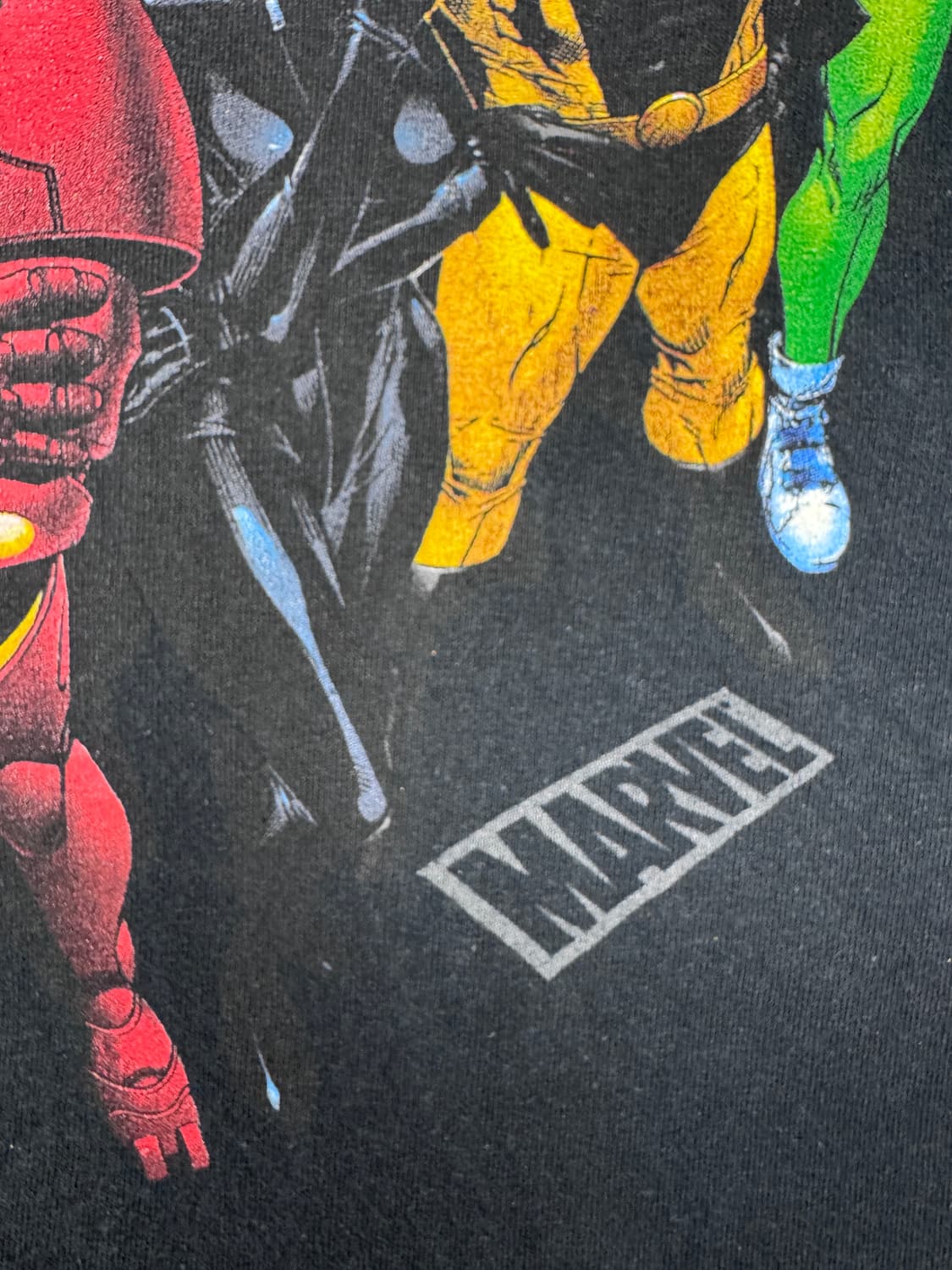 빈티지 00s 마블 MARVEL 캐릭터 라인업 티셔츠 XL 상품이미지3