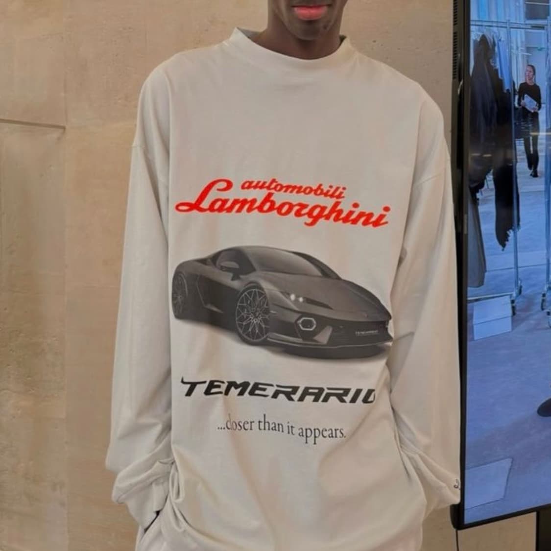 [S+급/4] 발렌시아가 x 오토모빌리 람보르기니 롱 슬리브 긴팔 티셔츠 상품이미지9