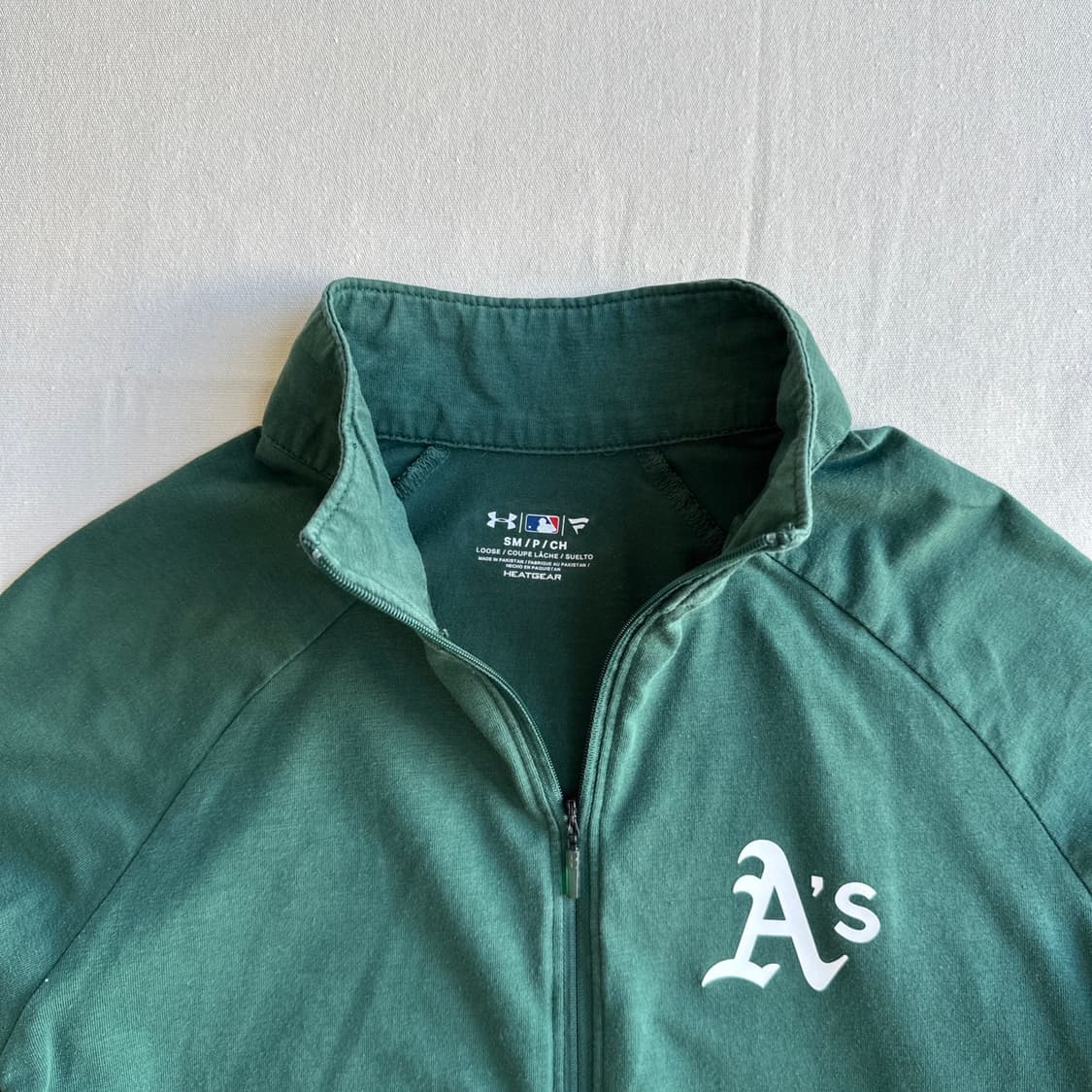 언더아머 오클랜드 애슬레틱스 쿼터지프 풀오버 (그린 / 루즈핏) 상품이미지5