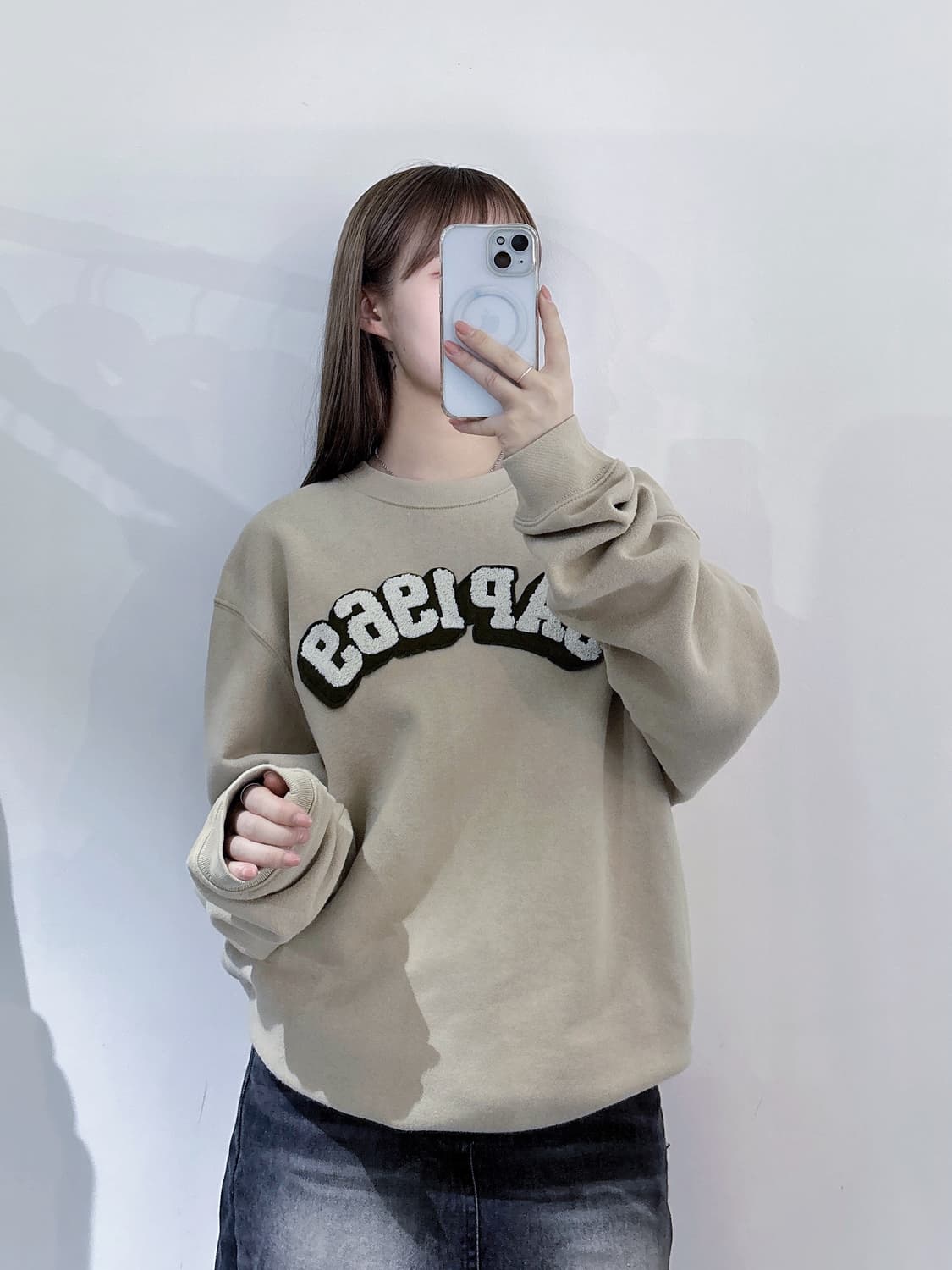 갭 모카 빅로고 맨투맨 상품이미지2