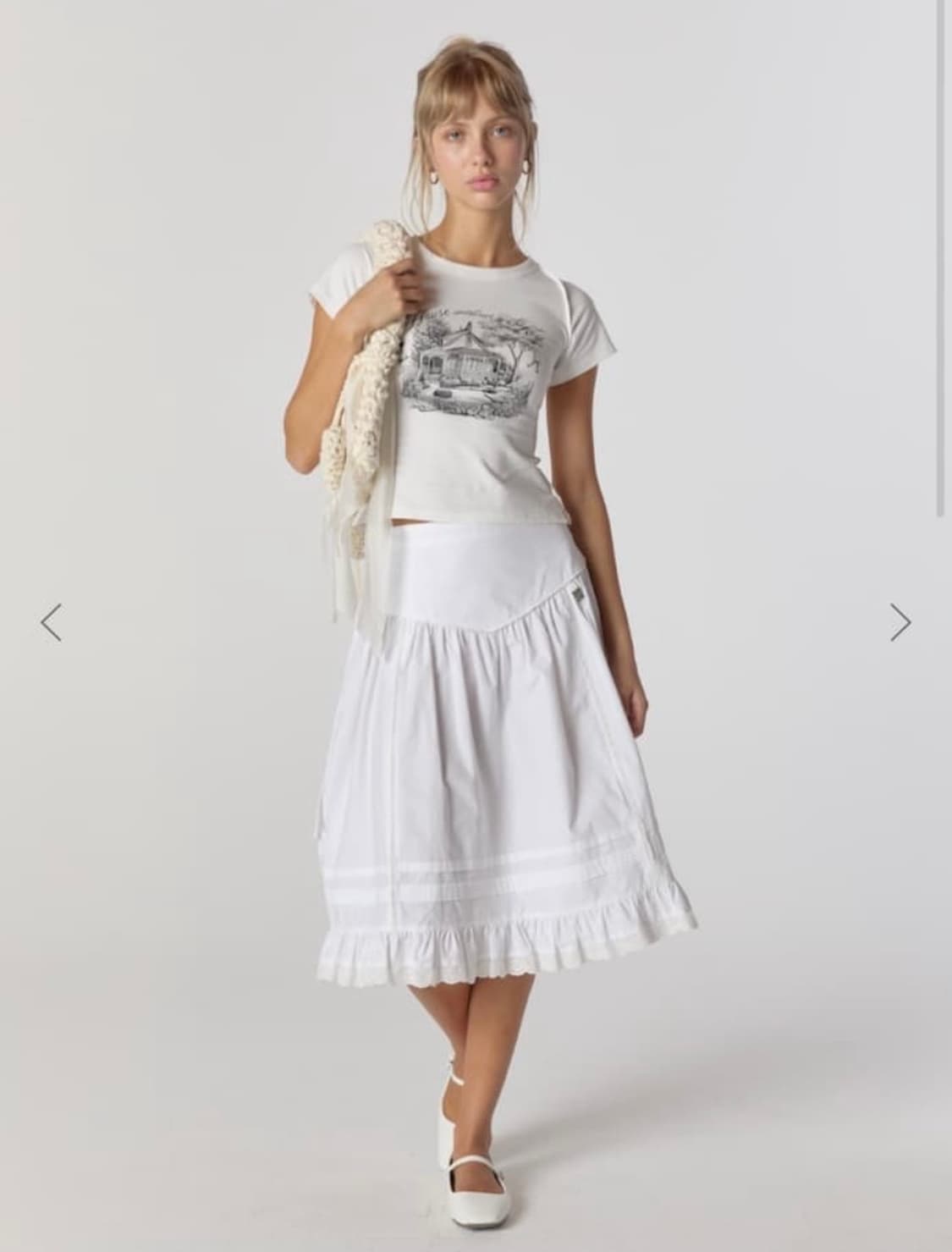 글로니 아멜리아 러플 스커트 S 상품이미지1