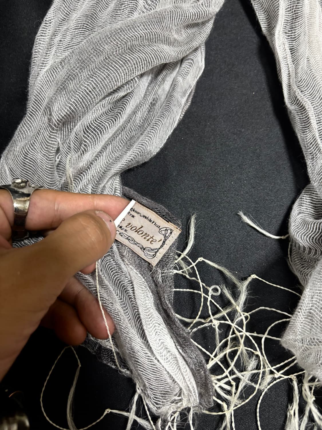 “Unknown” Grey&Green Scarf 상품이미지2