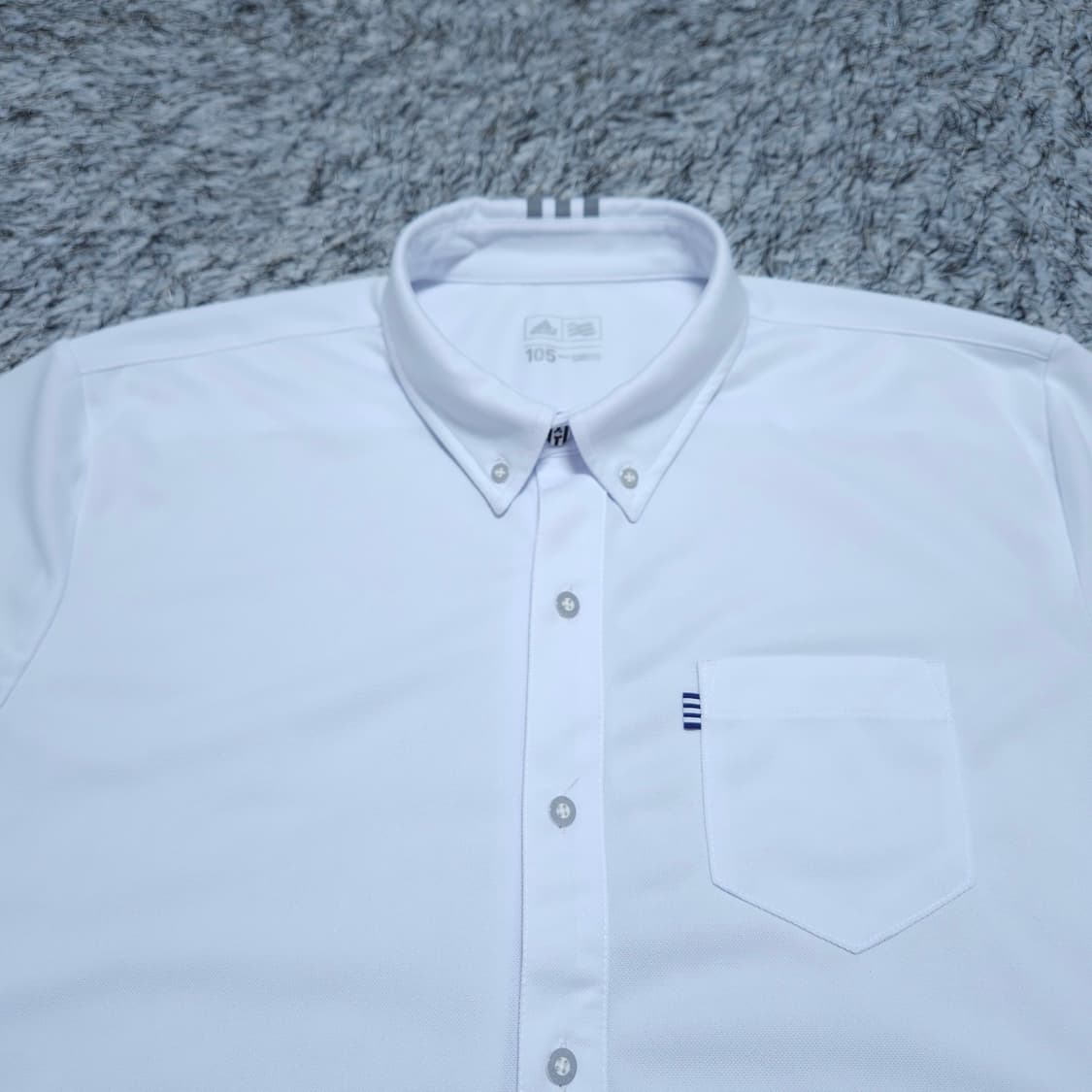 아디다스골프)105 남자 흰색 쿨맥스 골프셔츠 / 왕눈이 상품이미지3