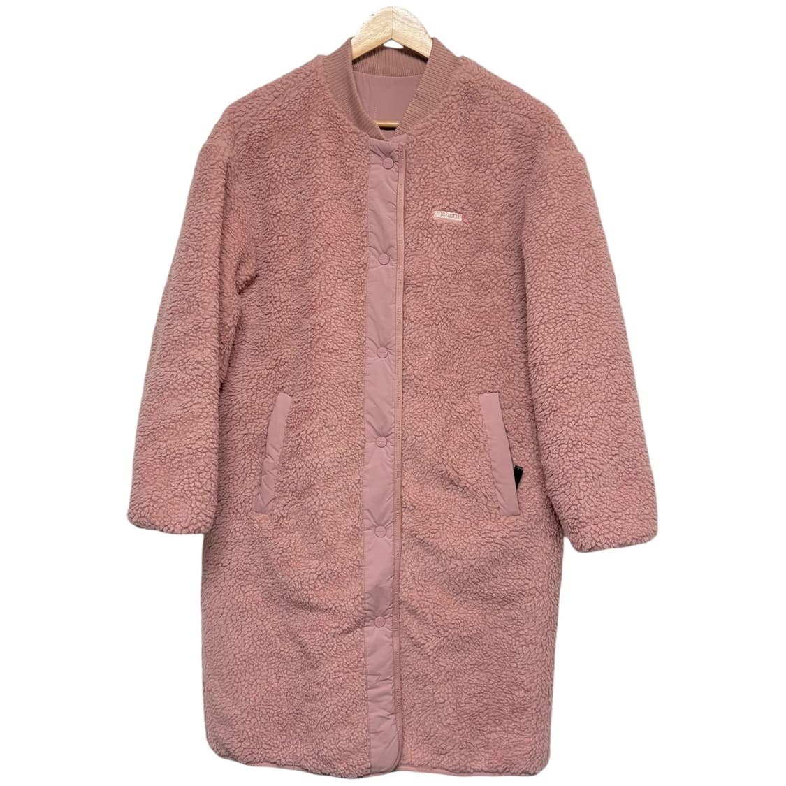 3710 머렐 핑크 리버시블 양면 퍼코트 롱점퍼 상품이미지2