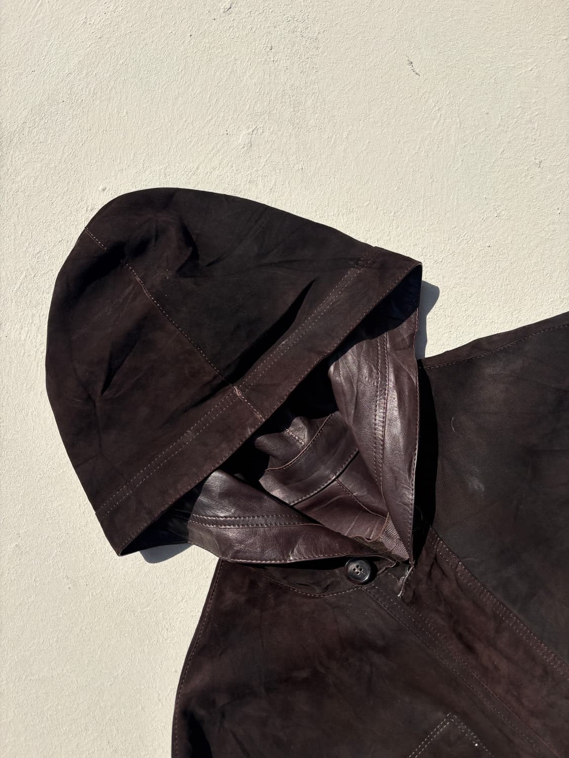 Reversible Hooded Leather Jacket 상품이미지9