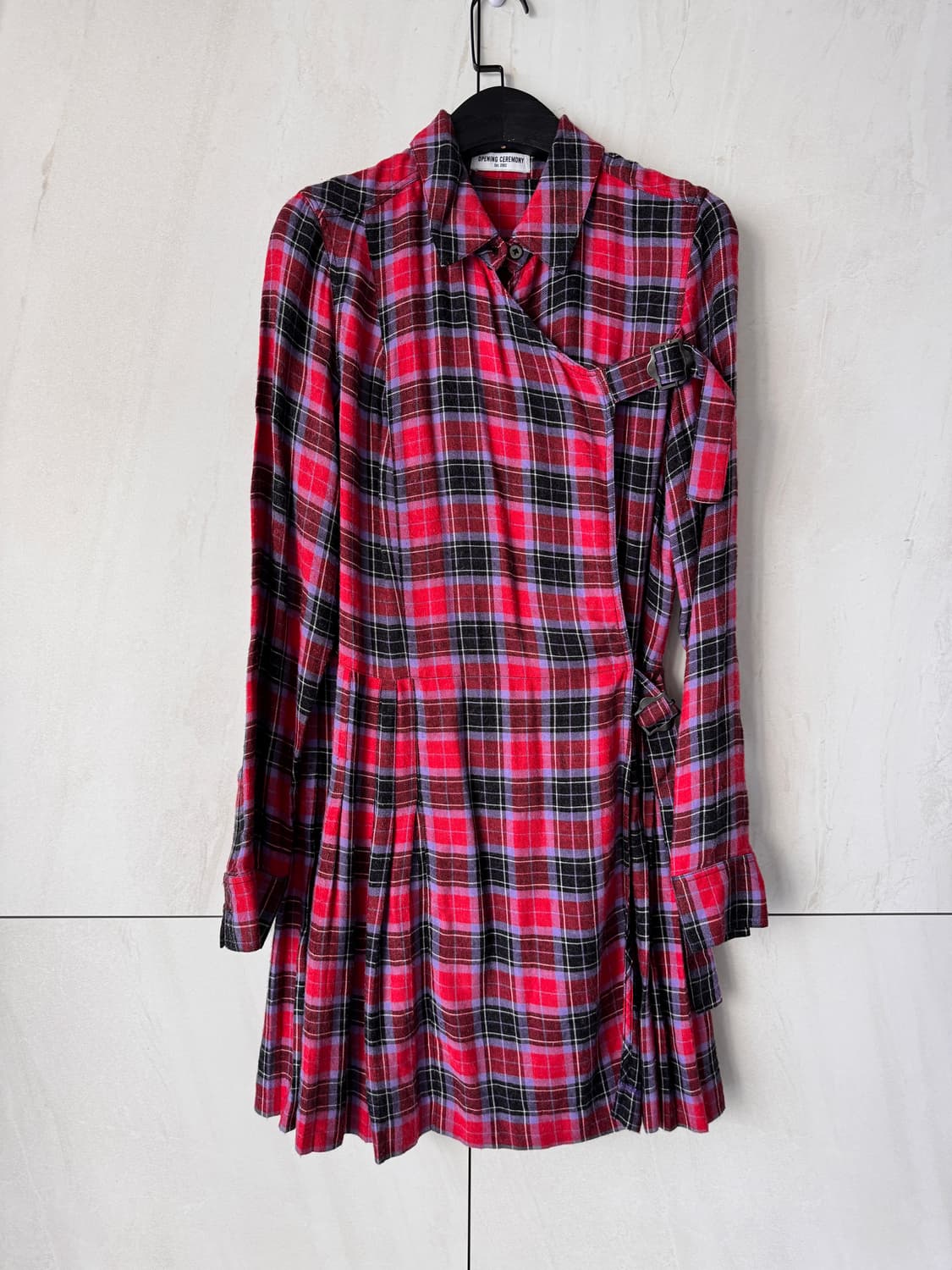 새상품 컨디션 Opening Ceremony 체크 셔츠 원피스6(55사이 상품이미지1