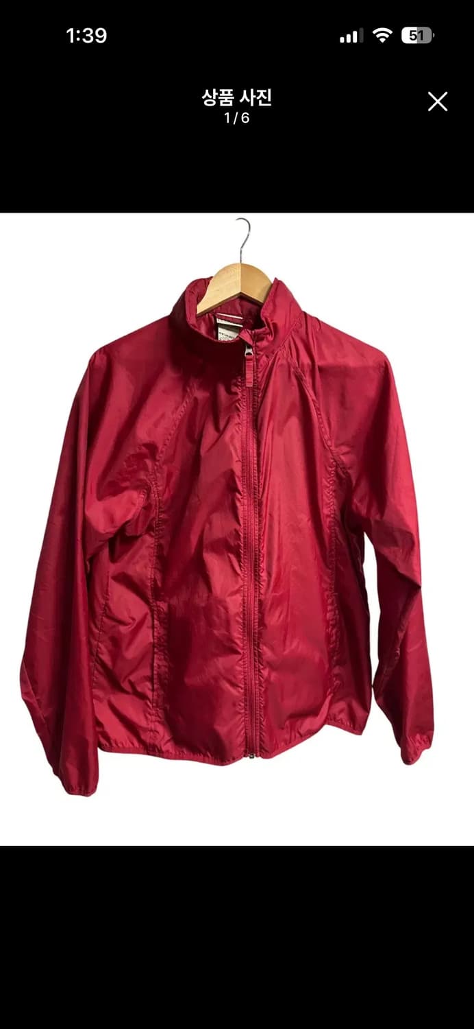 L.L.Bean(엘엘빈) 윈드브레이커 자켓 바람막이  레드 상품이미지1