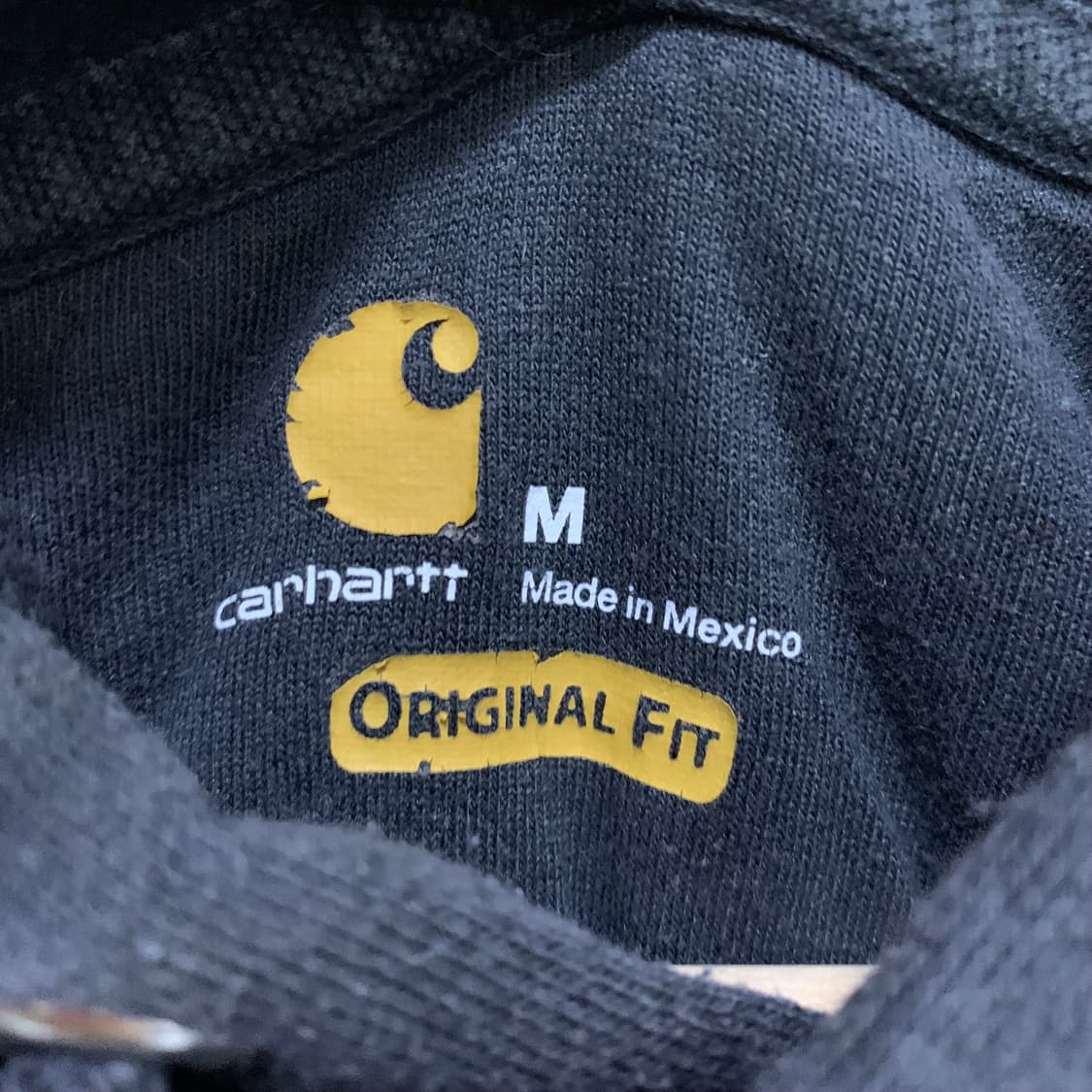 칼하트 빈티지 기모 블랙 차콜 후드티 M 남녀공용 상품이미지8