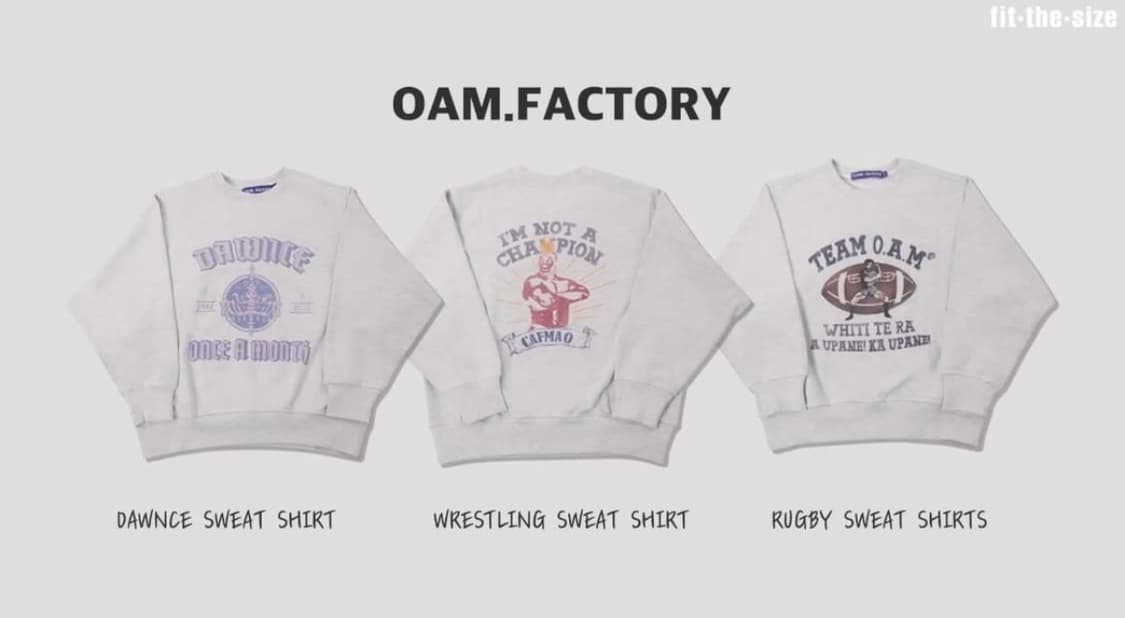 오에이엠팩토리 OAM Dawnce Sweat Shirt 사이즈 1 상품이미지6