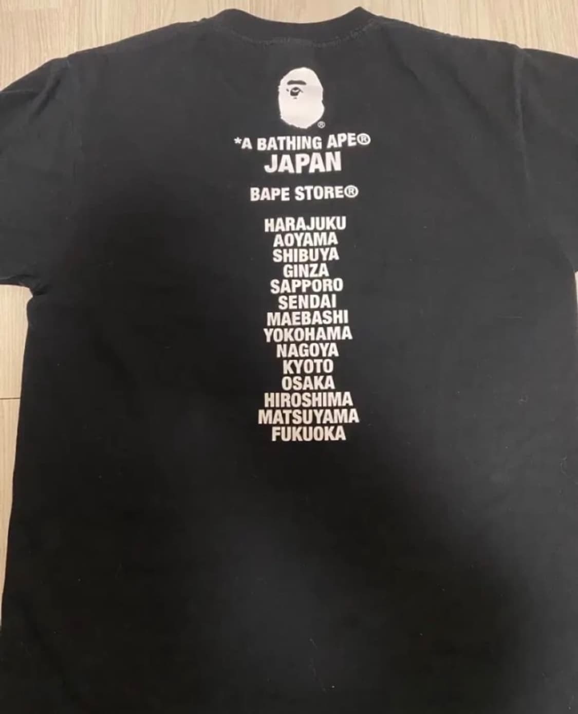 [급처] 베이프 재팬 에이프헤드 반팔 티셔츠 블랙 L 상품이미지2