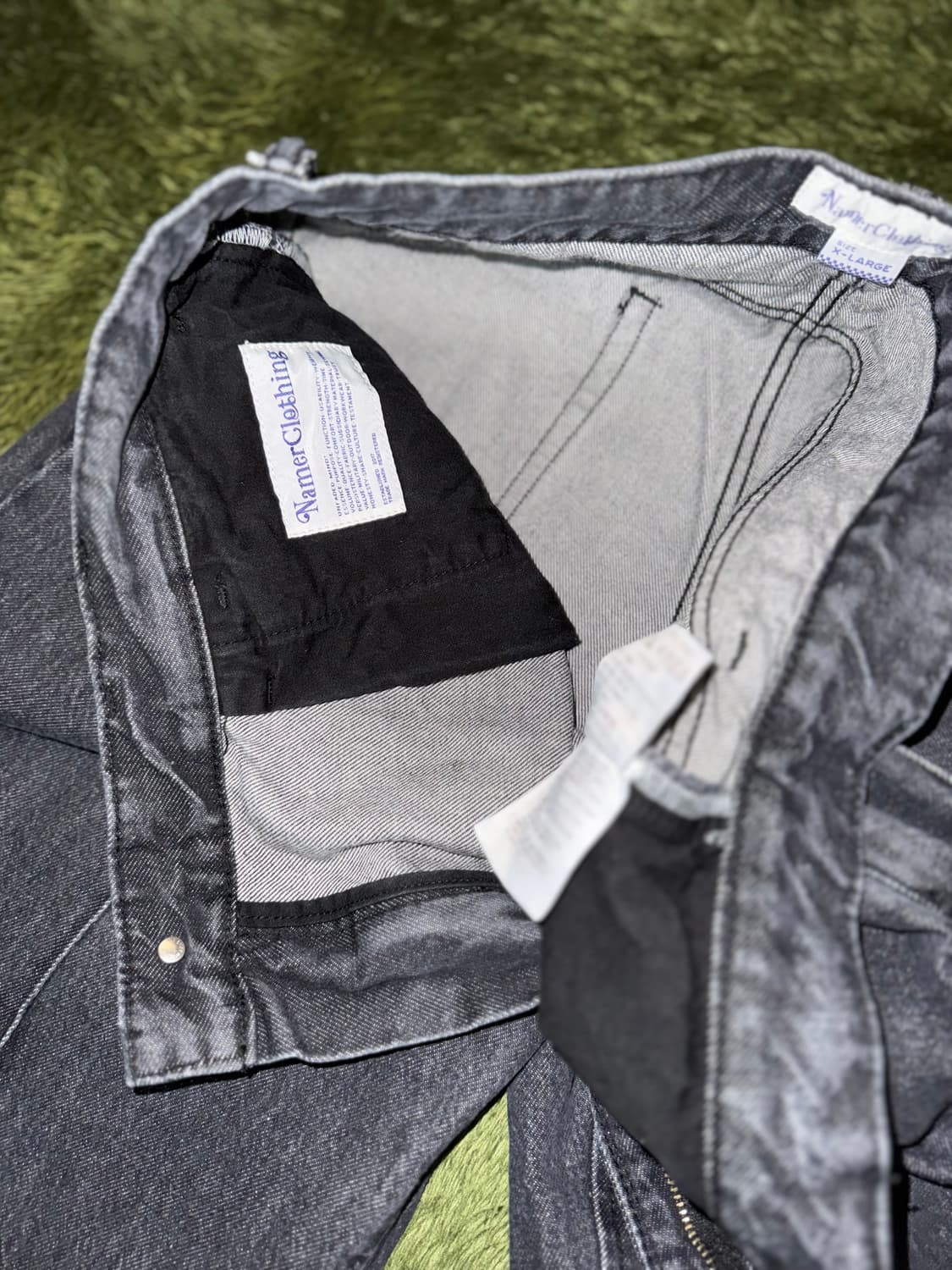 [XL] Namerclothing 네이머클로딩 핀턱 데님 팬츠 그레이 상품이미지4