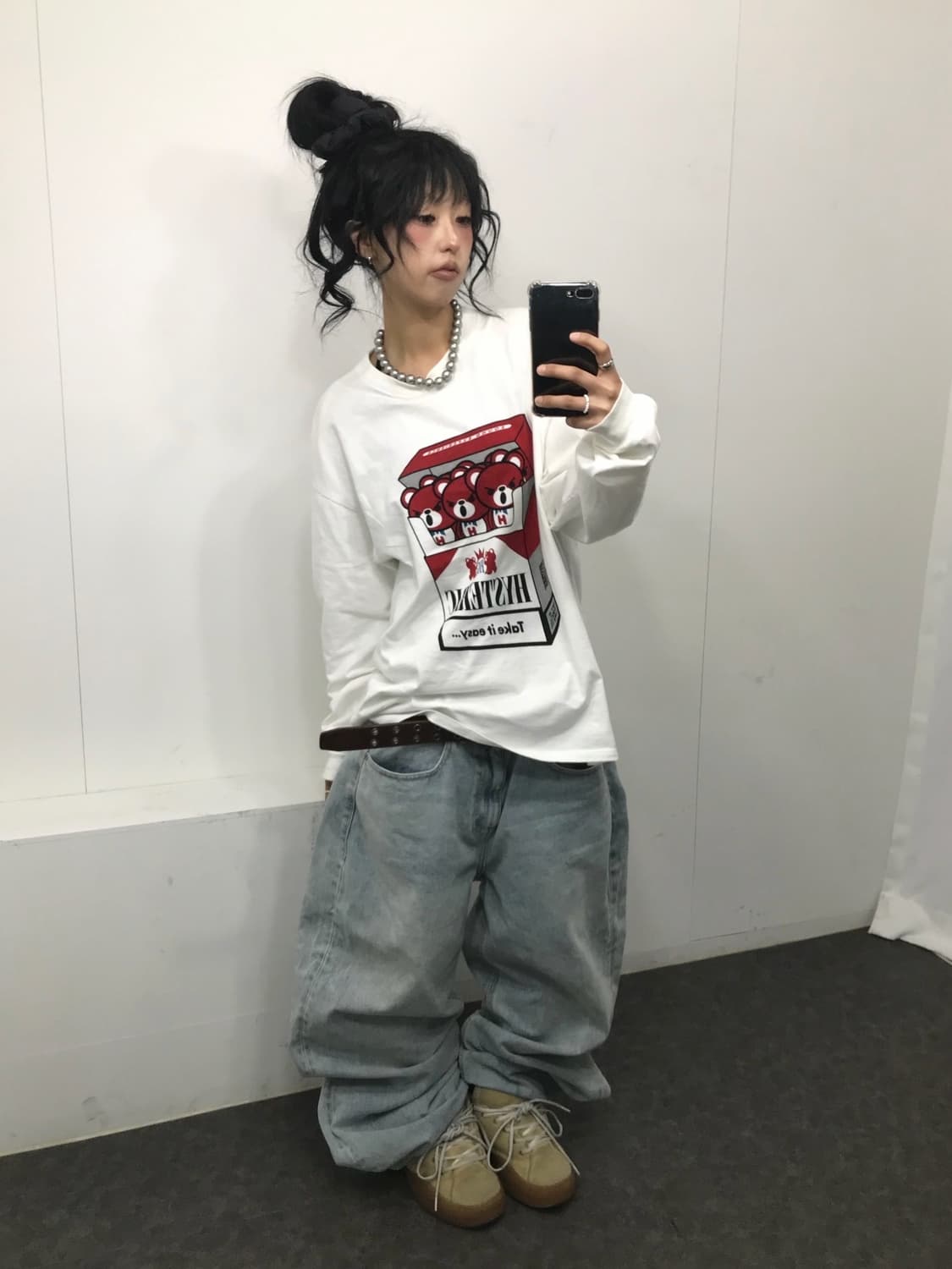 히스테릭글래머 말보루레드 퍽베어 오마주 롱슬리브 ( 레어 )  상품이미지5