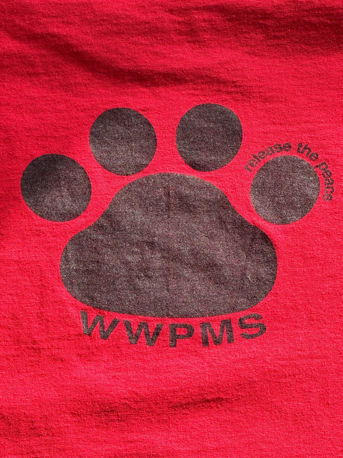 90s 프루트 오브 더 룸 '음양 & 발바닥' 그래픽 티셔츠 (XL) 상품이미지4