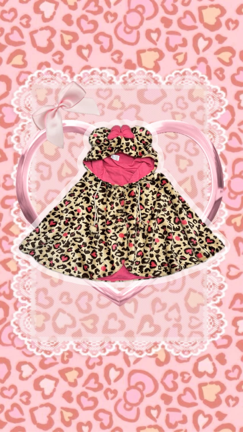 디즈니 미니(Disney Minnie) 레오파드 후드 케이프 상품이미지1