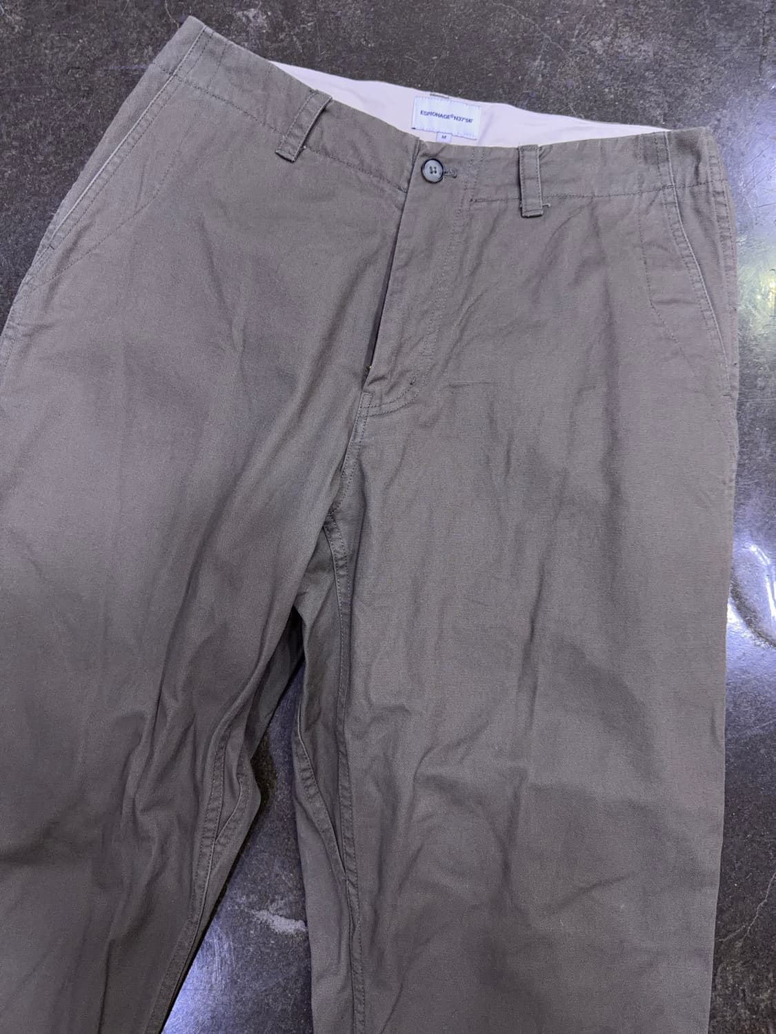 에스피오나지 와이드 오피서 팬츠 올리브 M 상품이미지7