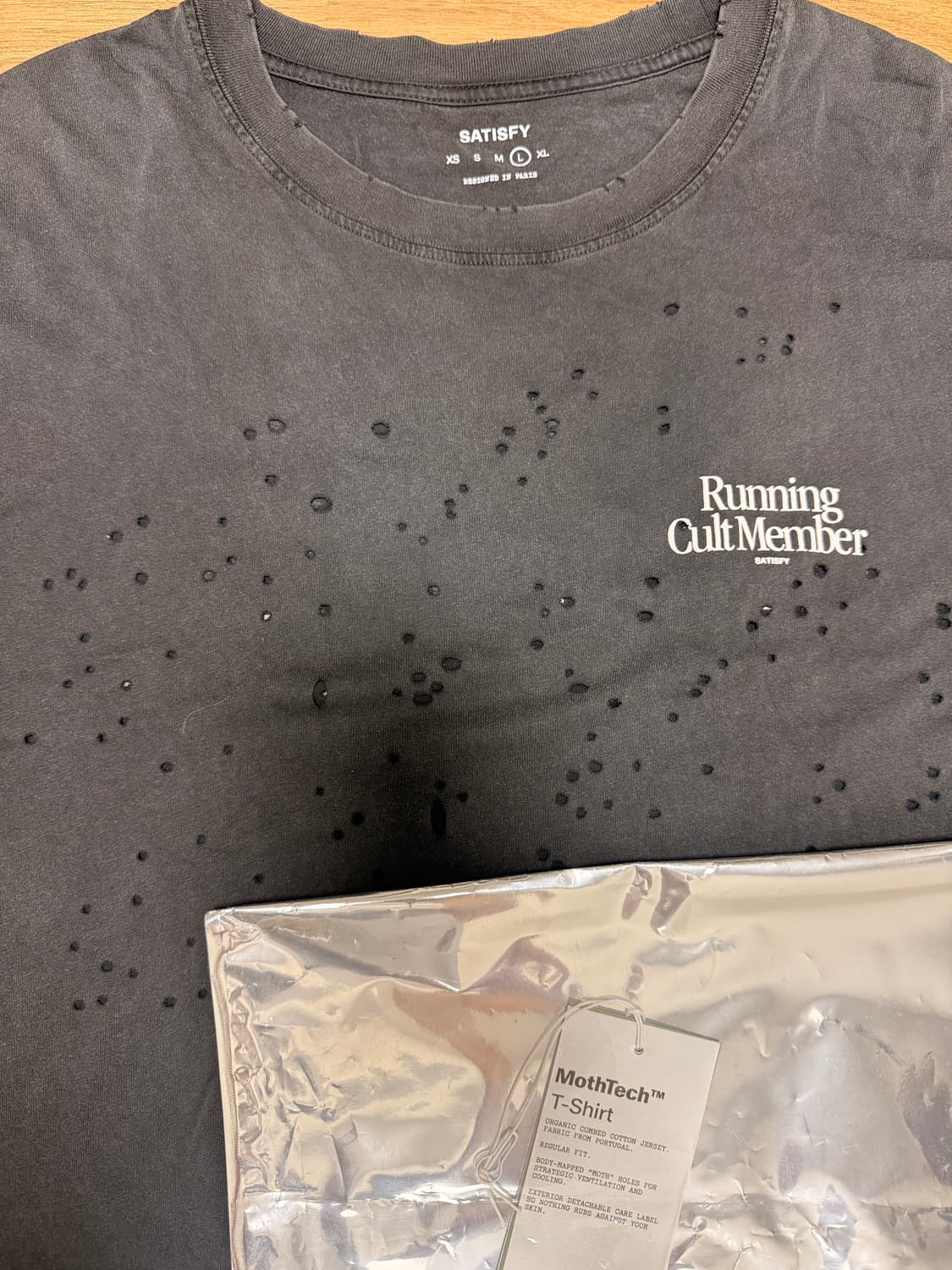 SATISFY 새티스파이 런닝 컬트 멤버 MothTech 티셔츠 L 상품이미지3
