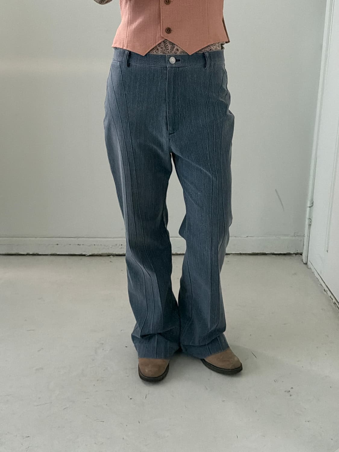 일본빈티지 절개라인 부츠컷 팬츠 상품이미지5