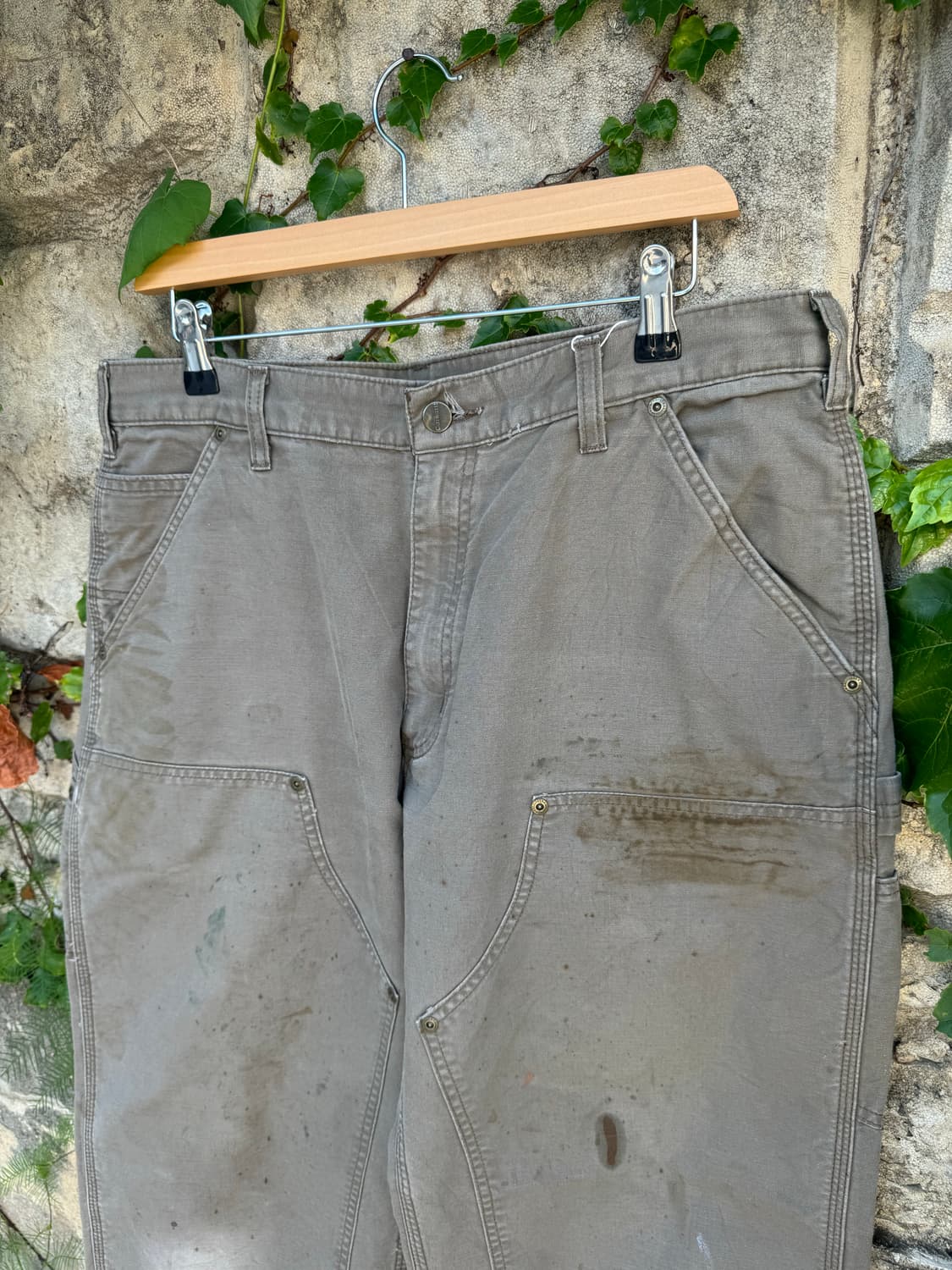 칼하트 distressed 더블니 그레이 카펜터 워크 팬츠 34 상품이미지3