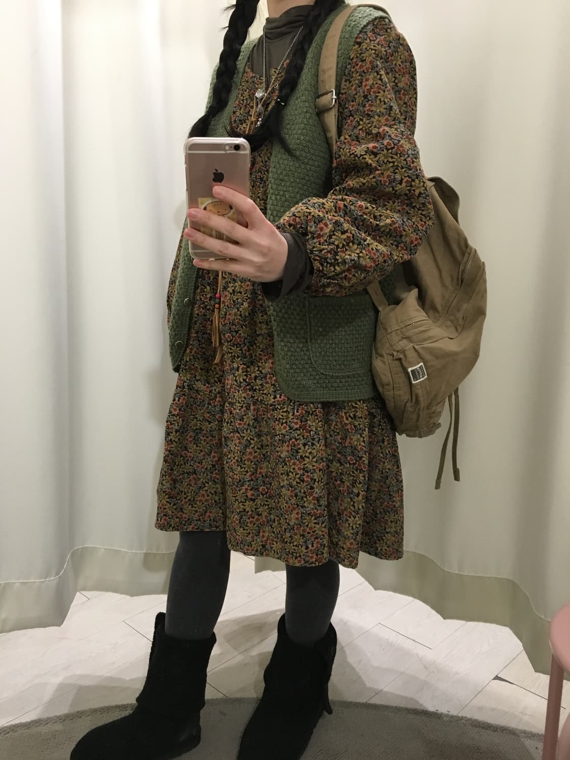 그리너리 버튼 니트 베스트 상품이미지2