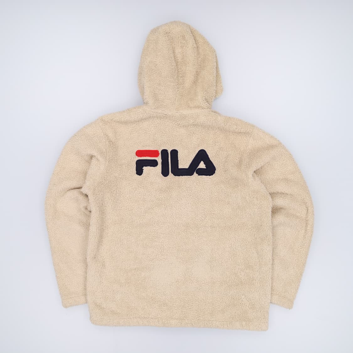 [L] 휠라 빅로고 보아 양털 플리스 후리스 자켓 아이보리 3867 상품이미지2