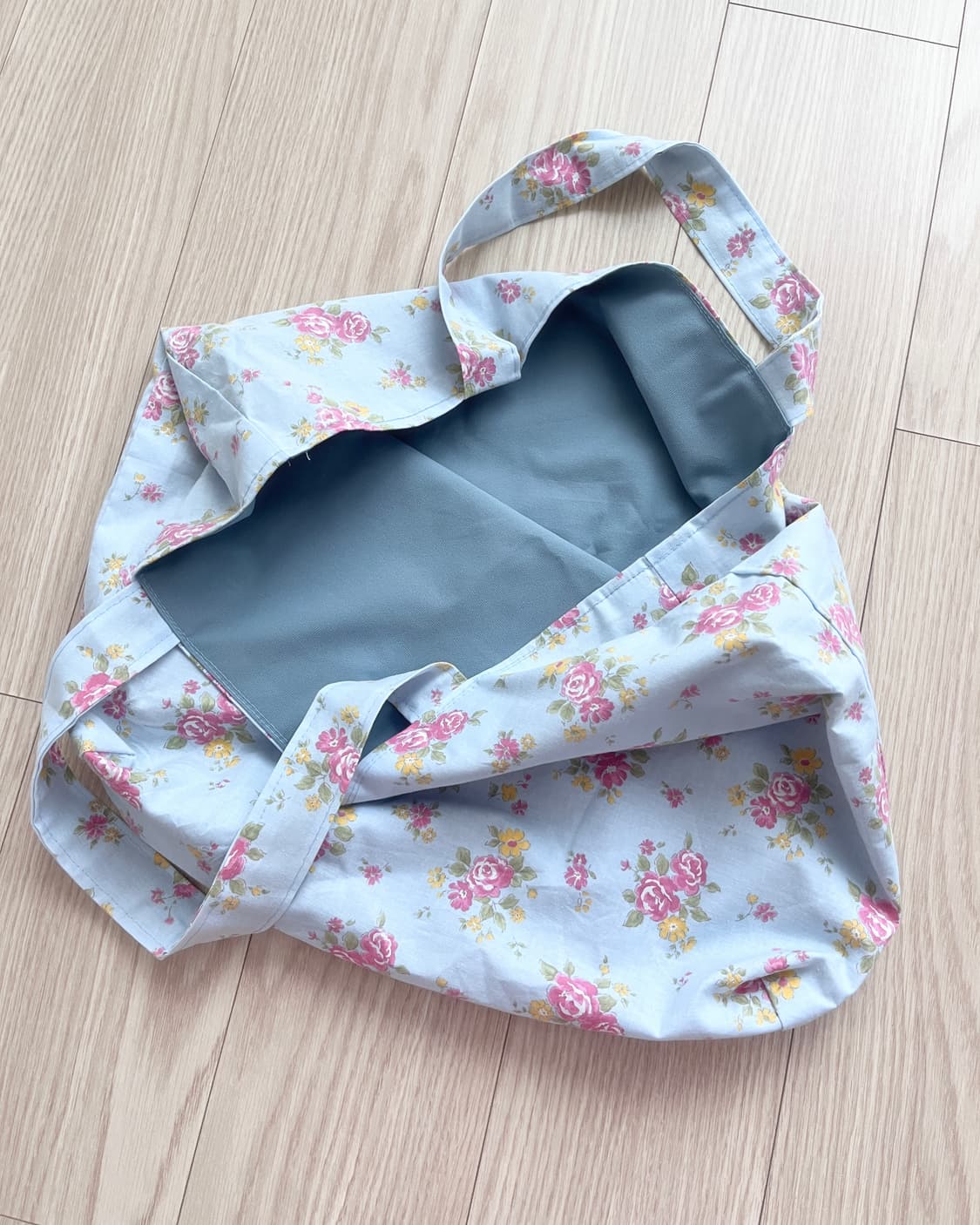 소프트 블루 플라워 가방  상품이미지4