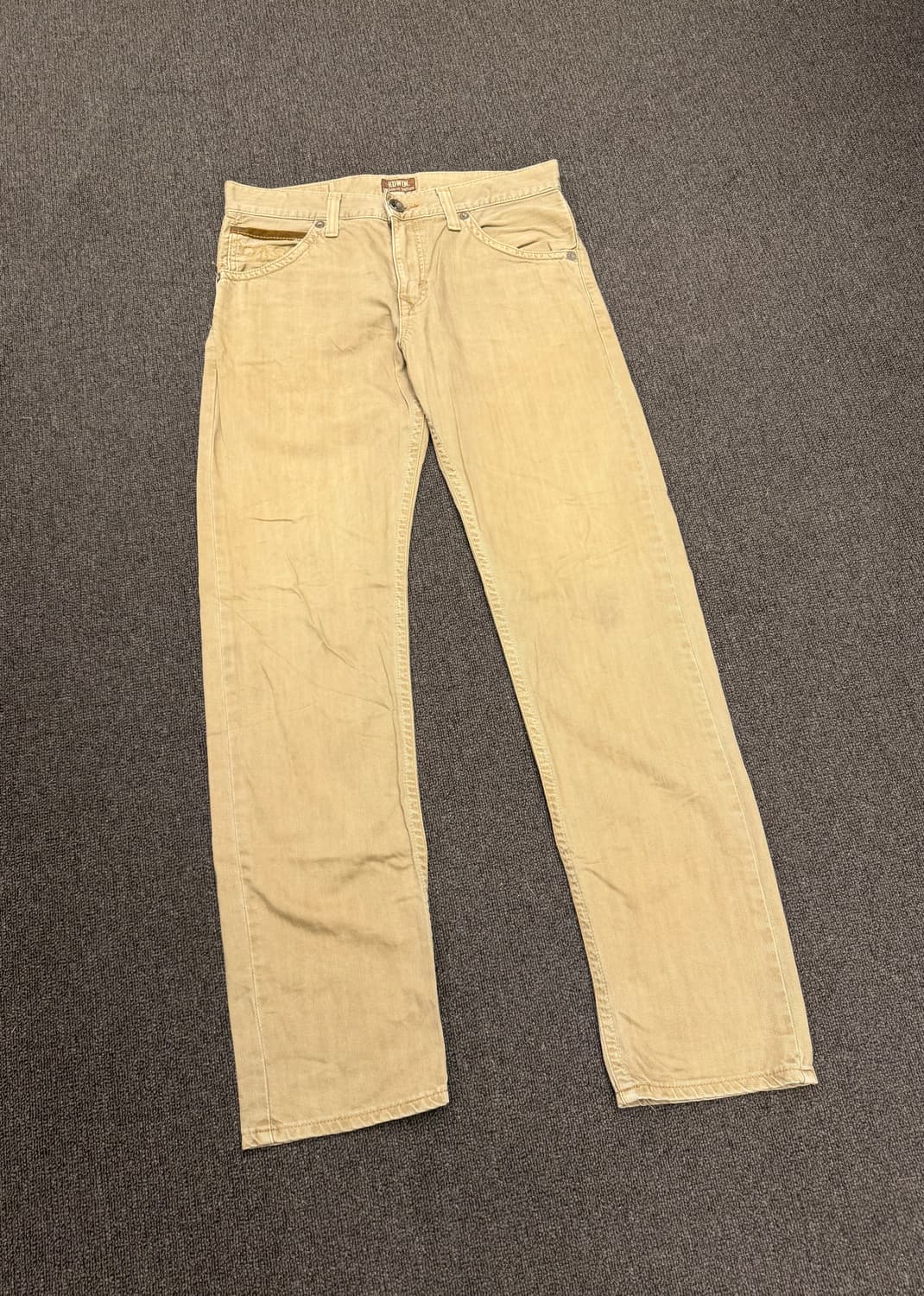 32)에드윈 빈티지 웨스턴 콘쵸 베이지 데님팬츠 상품이미지1