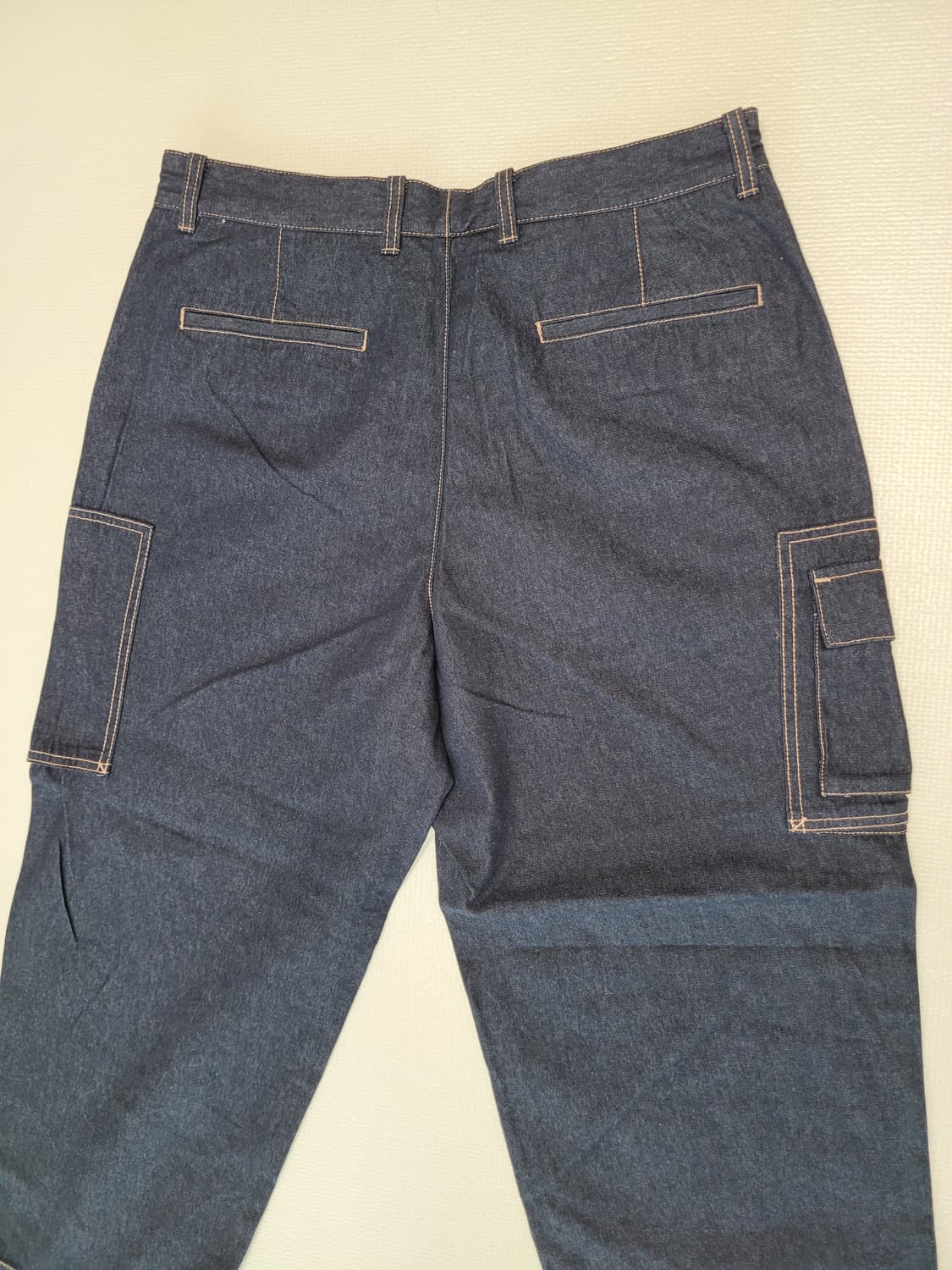 스파오 SPAO 남자 배기핏 카고 청바지 33 네이비 상품이미지9