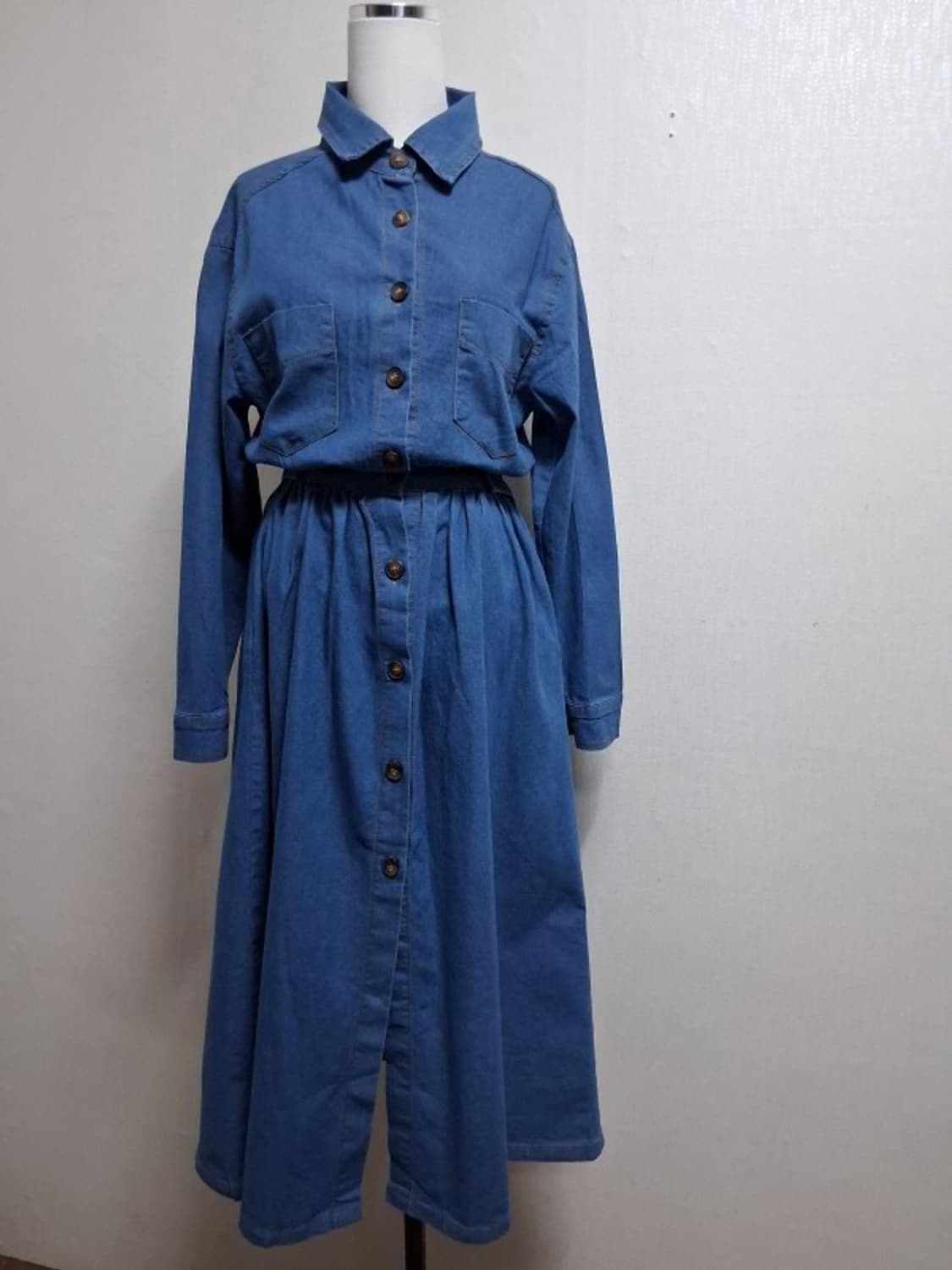 여성 긴팔 청롱원피스 새제품상태 5566
 상품이미지1