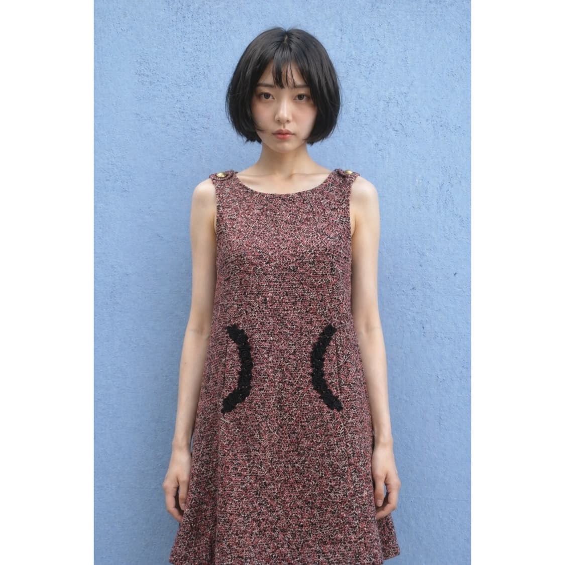 슬리브리스 분홍 원피스 상품이미지2