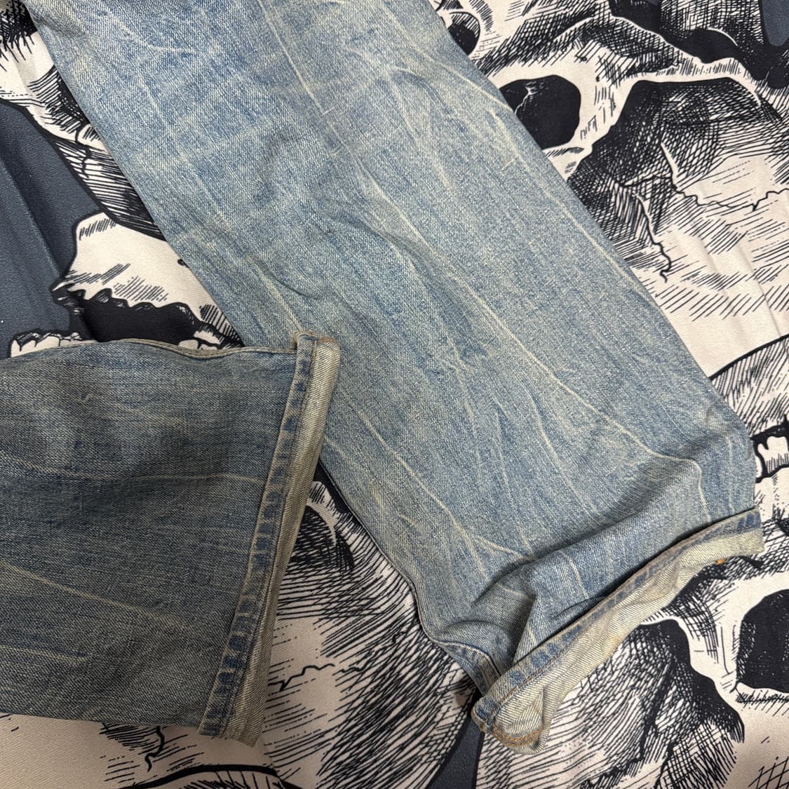 모드나인 와이드핏 데님팬츠 M사이즈 상품이미지8