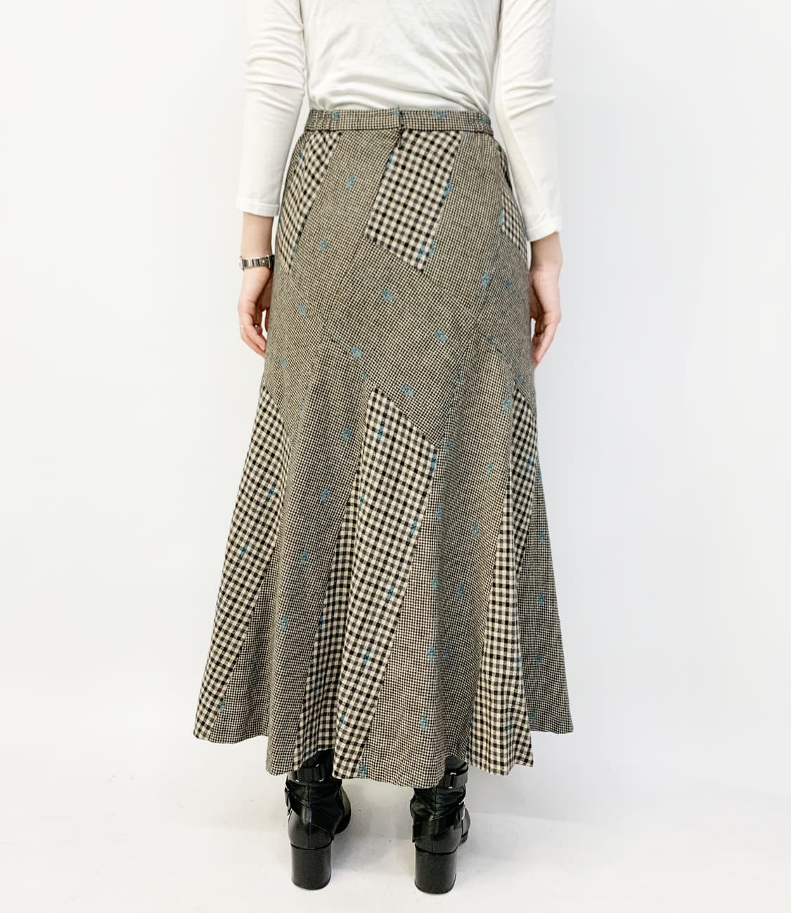  VARENTS BIS 체크 플라워 스커트 상품이미지4