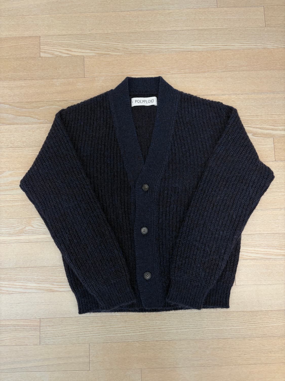 Polyploid 네이비 멜란지 가디건 상품이미지3