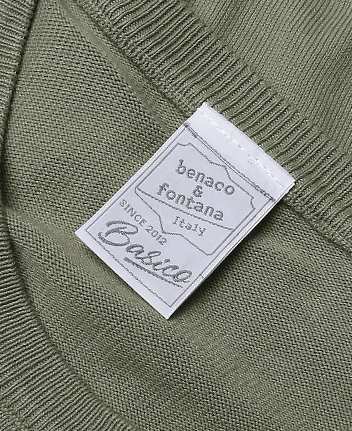 베나코 앤 폰타나 [Benaco & Fontana] 라이트 카키 니트 상품이미지4