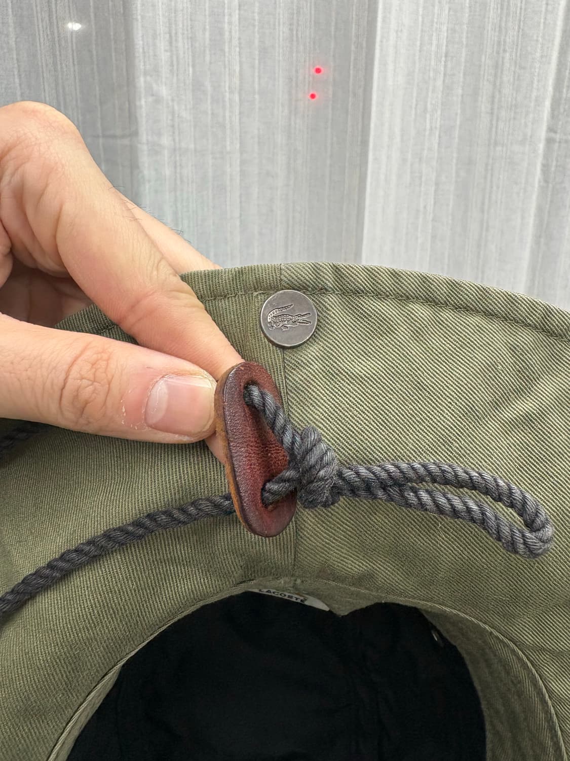 라코스테 빈티지 올리브카키 버킷햇 벙거지 모자 상품이미지6