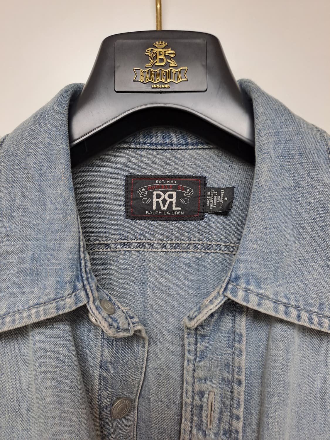 RRL 워싱 데님 셔츠 M사이즈 상품이미지3