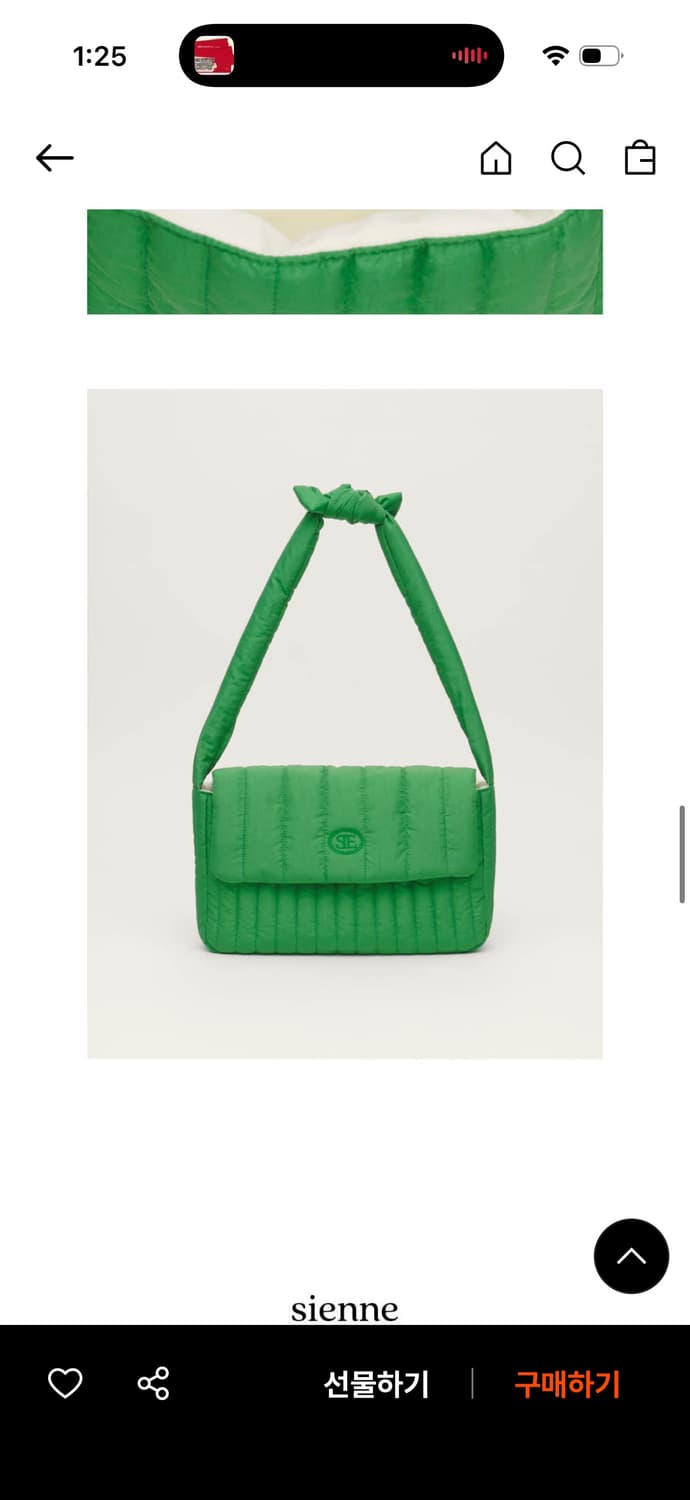 시엔느 sienne 크로스 패딩 백 ( color-green ) 상품이미지6