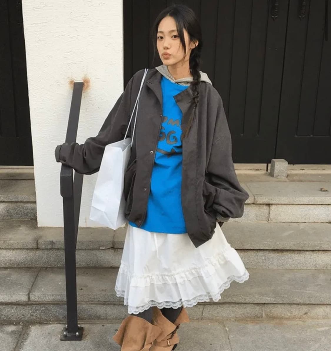 더기 텍스처 매트 필드자켓 야상 상품이미지1