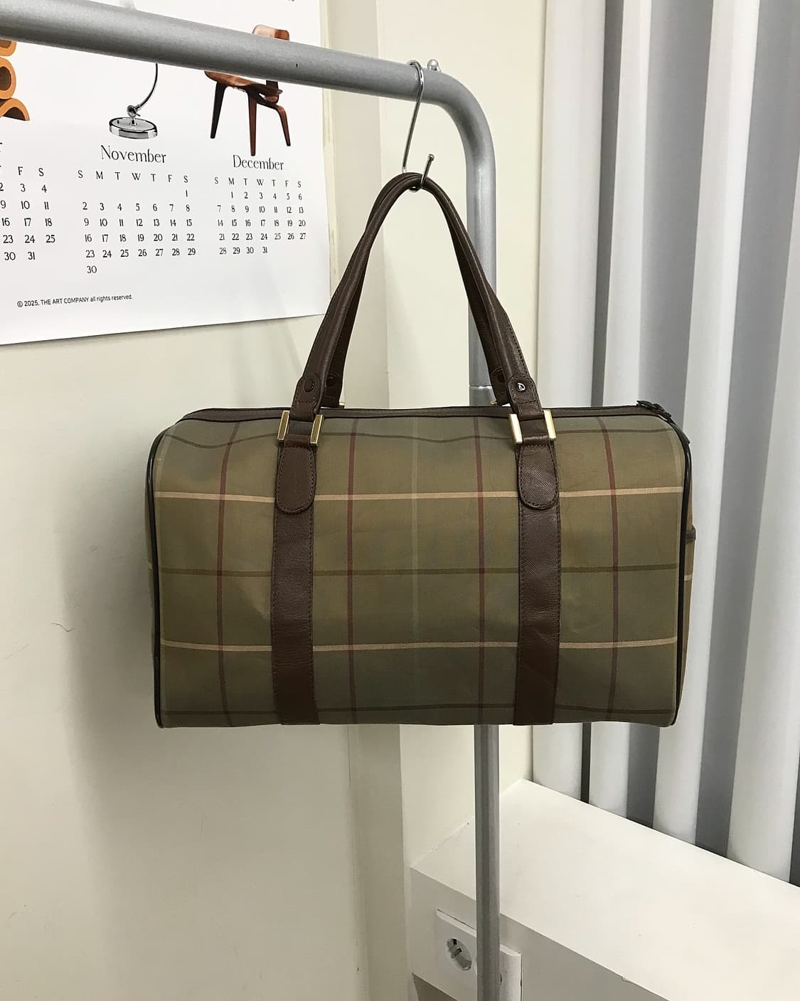 버버리 로고 체크 보스턴백 상품이미지4