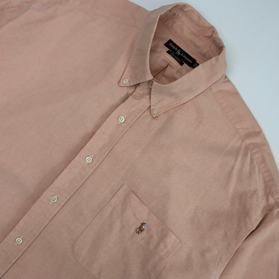 Polo  폴로 랄프로렌 자수 솔리드 더스트핑크 빅셔츠 상품이미지3