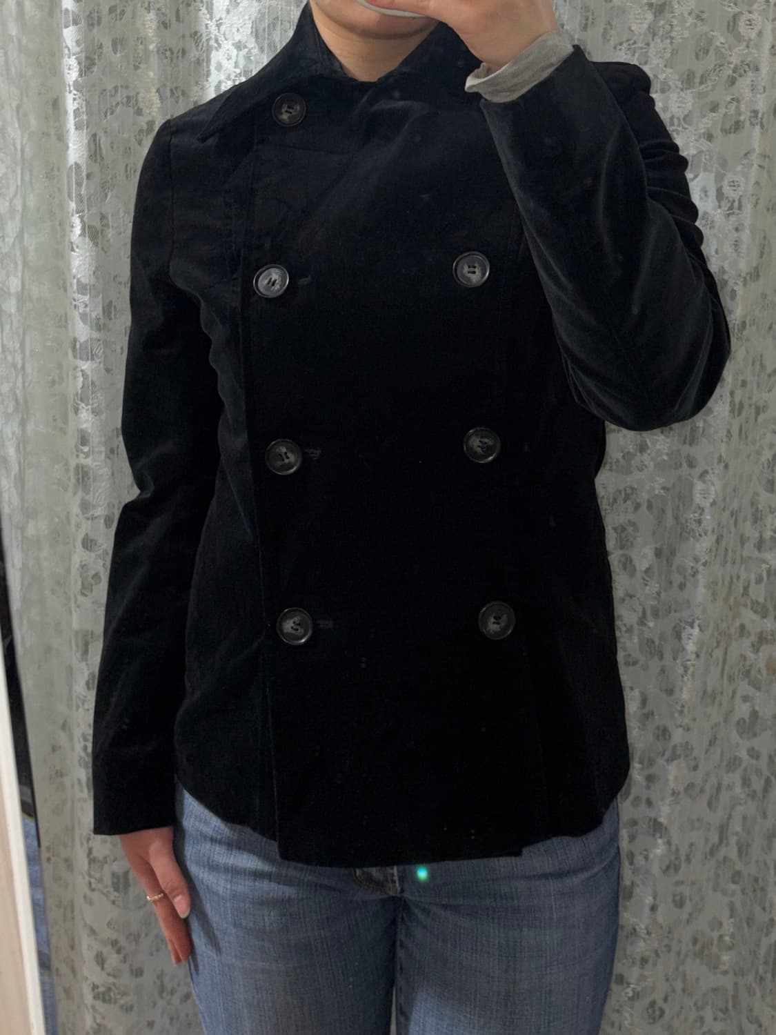 Black velvet jacket 상품이미지6