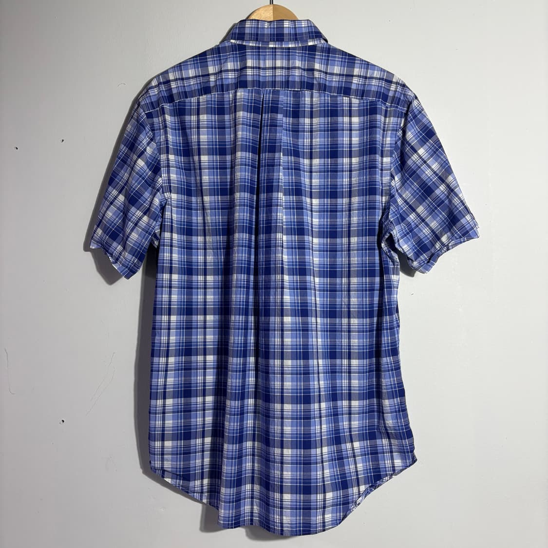 폴로 랄프로렌 블루 체크 반팔 셔츠 (무료배송) 상품이미지4