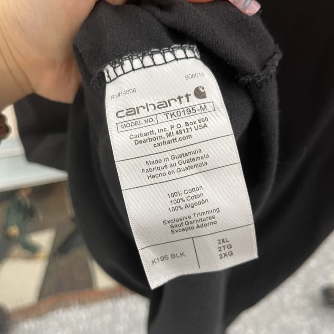 칼하트 레트로 캐주얼 빅로고 오버핏 반팔티 2XL C12210 상품이미지6