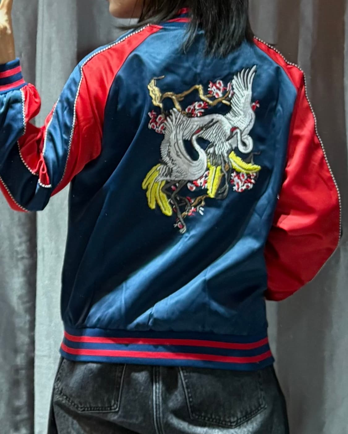 S 패치로고 레드 배색 블루 스카잔 상품이미지2