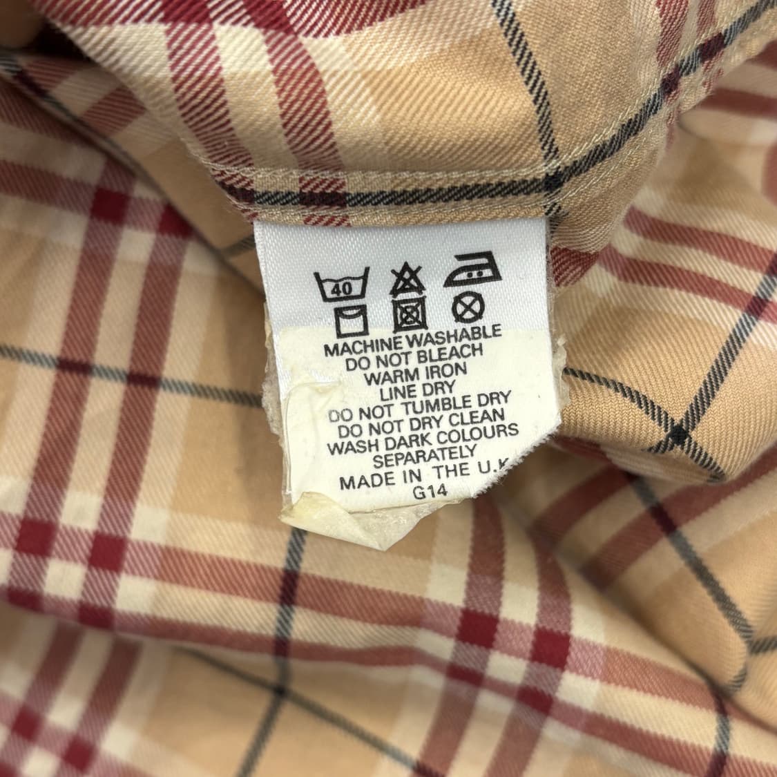 L 버버리 체크 반팔셔츠 상품이미지5