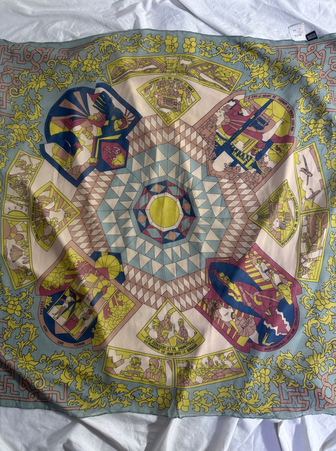 마리떼프랑소와저버 바로크 패턴 실크 스카프 상품이미지3