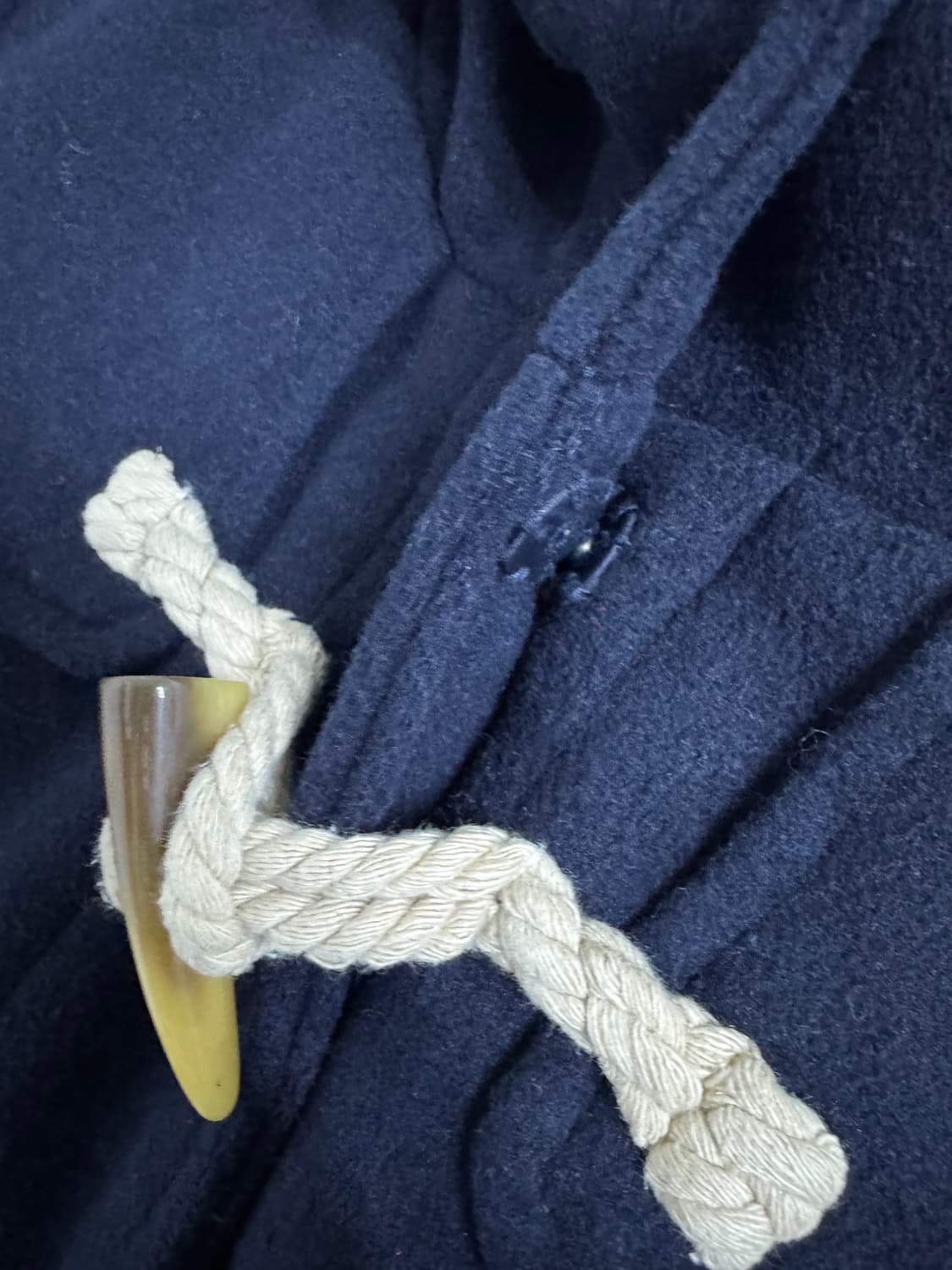 여성 일본빈티지 떡볶이 후드 더플 코트 네이비 M 상품이미지5