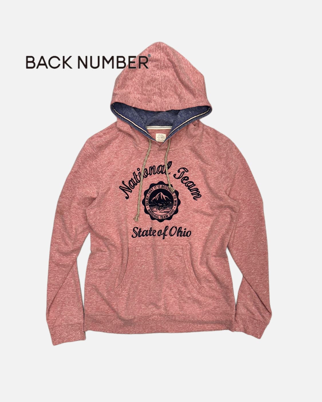 melange pink hood t-shirt 상품이미지1